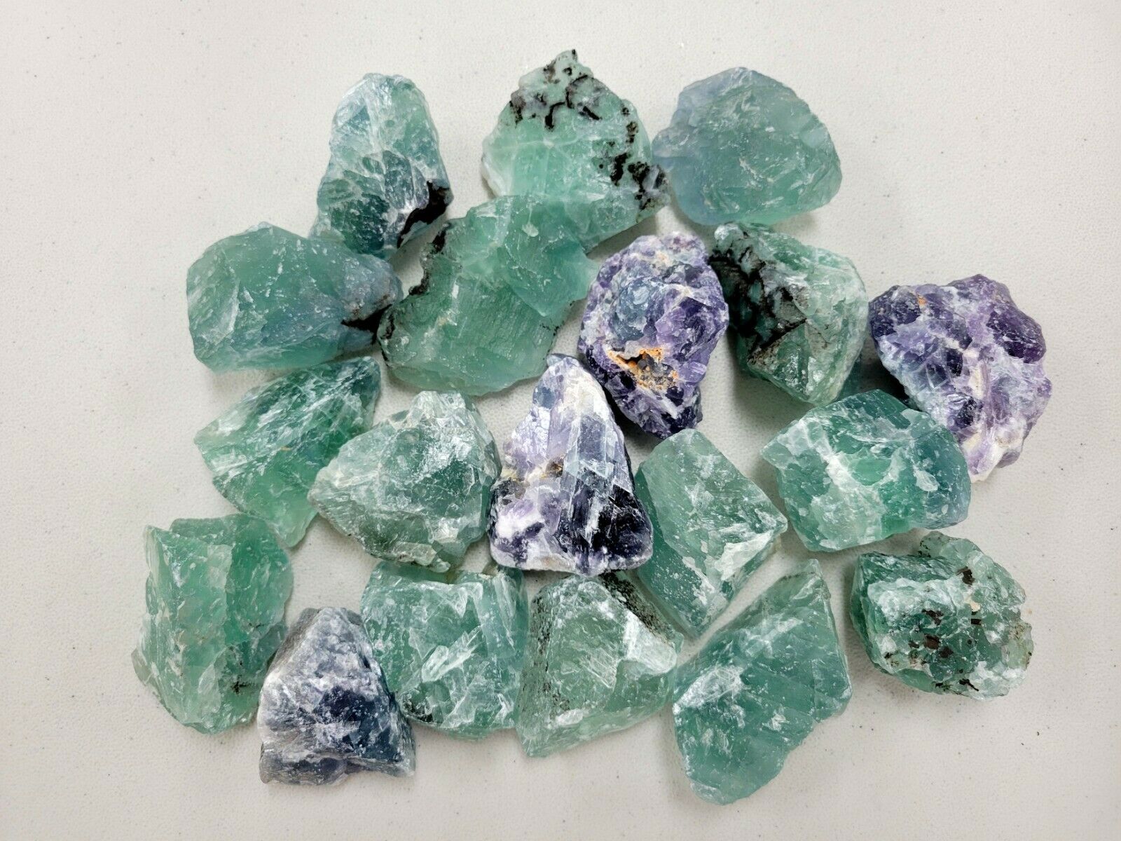 Raw Fluorite Crystal Chunks Natural Healing Stones Rocks for Tumbling